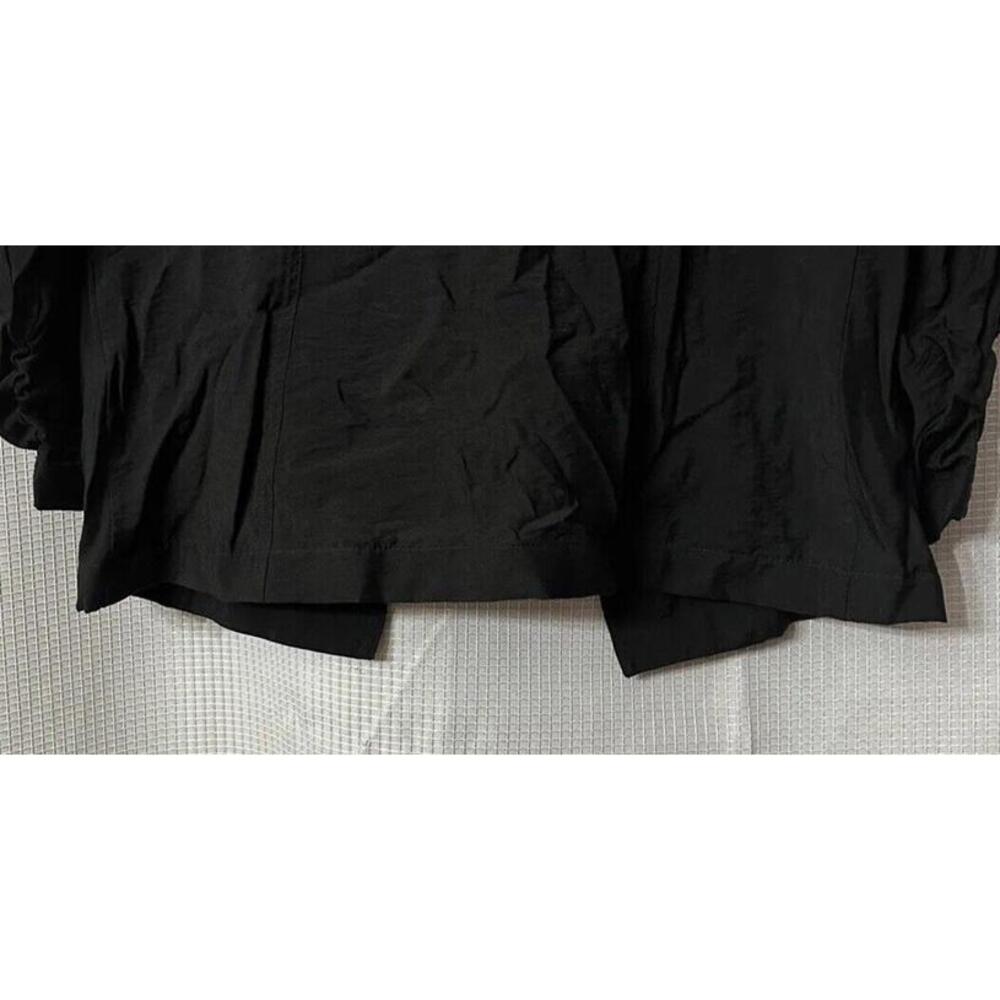 NWT Chicos Womens Long Sleeve Black Open Front Moto Jacket Lightweight Size 0 - Picture 12 of 12